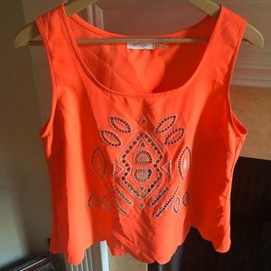 Blu Pepper Aztec Print Womens crop top size medium